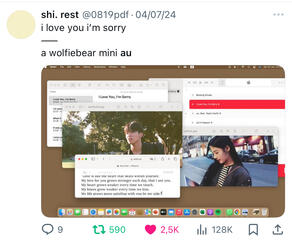 i love you, i’m sorry — #wolfiebear